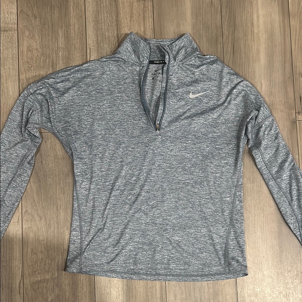 Nike Gray Quarter-Zip Pullover